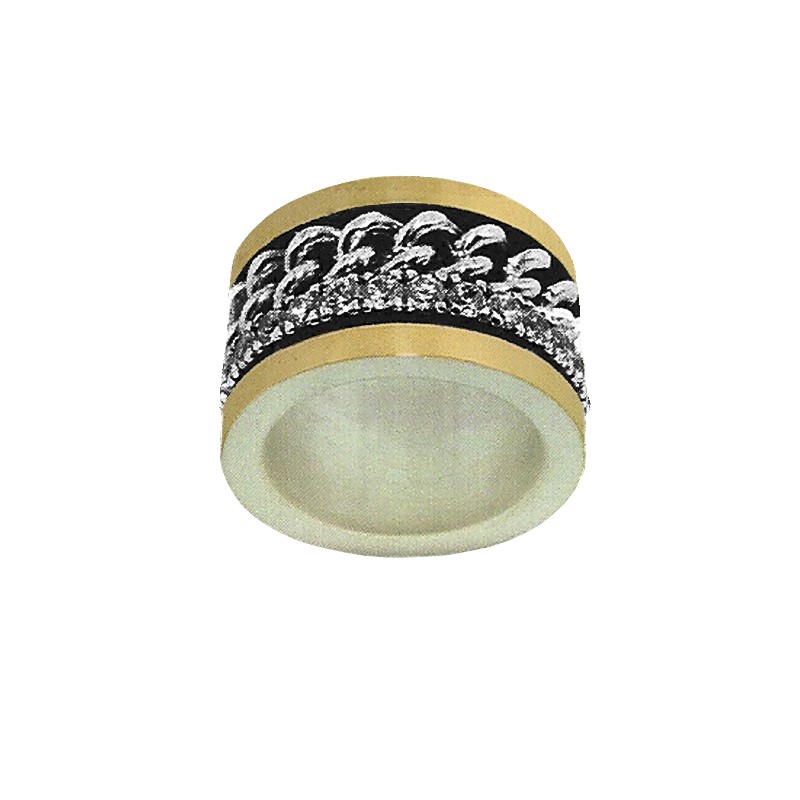 Bicolor ring gold silver