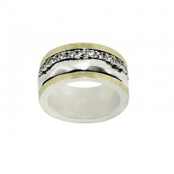 Bicolor ring gold silver