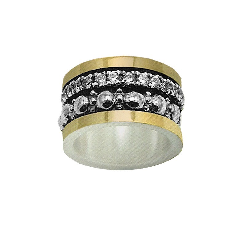 Bicolor ring gold silver