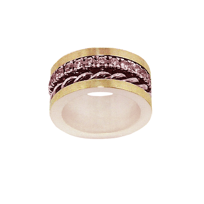 Bicolor ring gold silver