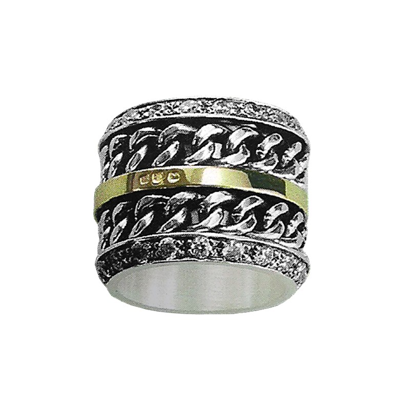 Bicolor ring gold silver