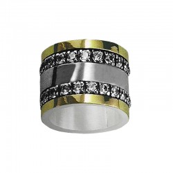 Bicolor ring gold silver
