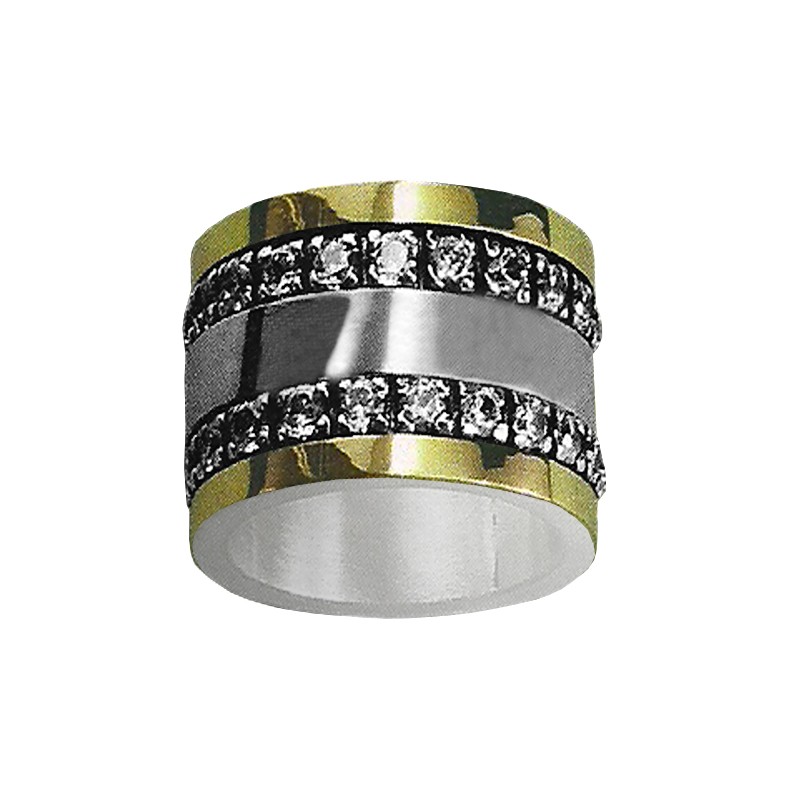 Bicolor ring gold silver