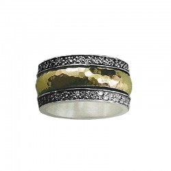 Bicolor ring gold silver