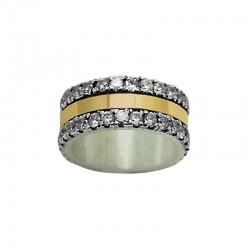 Bicolor ring gold silver