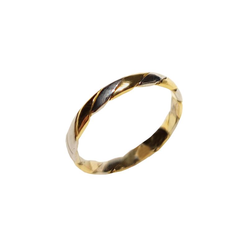 Bicolor gold wedding ring