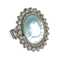 Bicolor silver gold ring