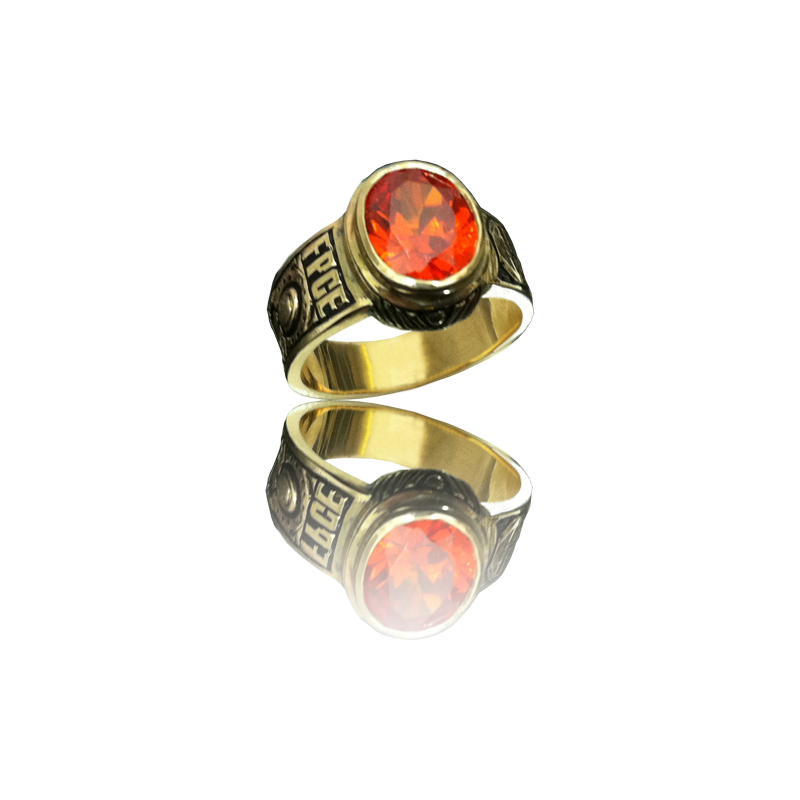 Gold college ring
