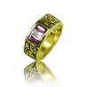 Gold college course ring