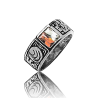 White gold course ring