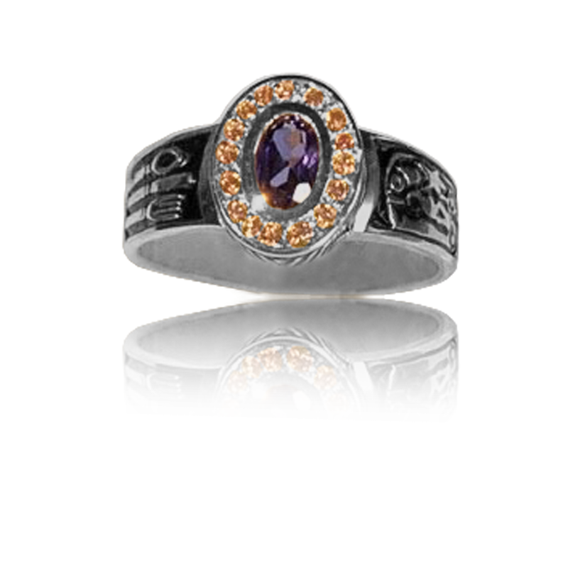 Silver graduation ring
