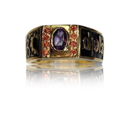 Gold graduation ring