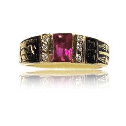 Gold graduation ring