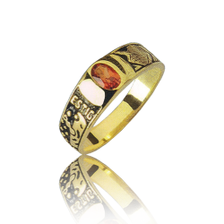 Gold graduation ring