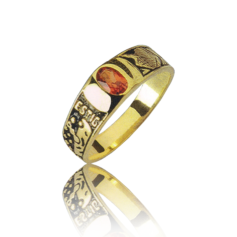 Gold graduation ring