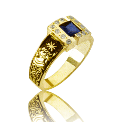 Gold graduation ring