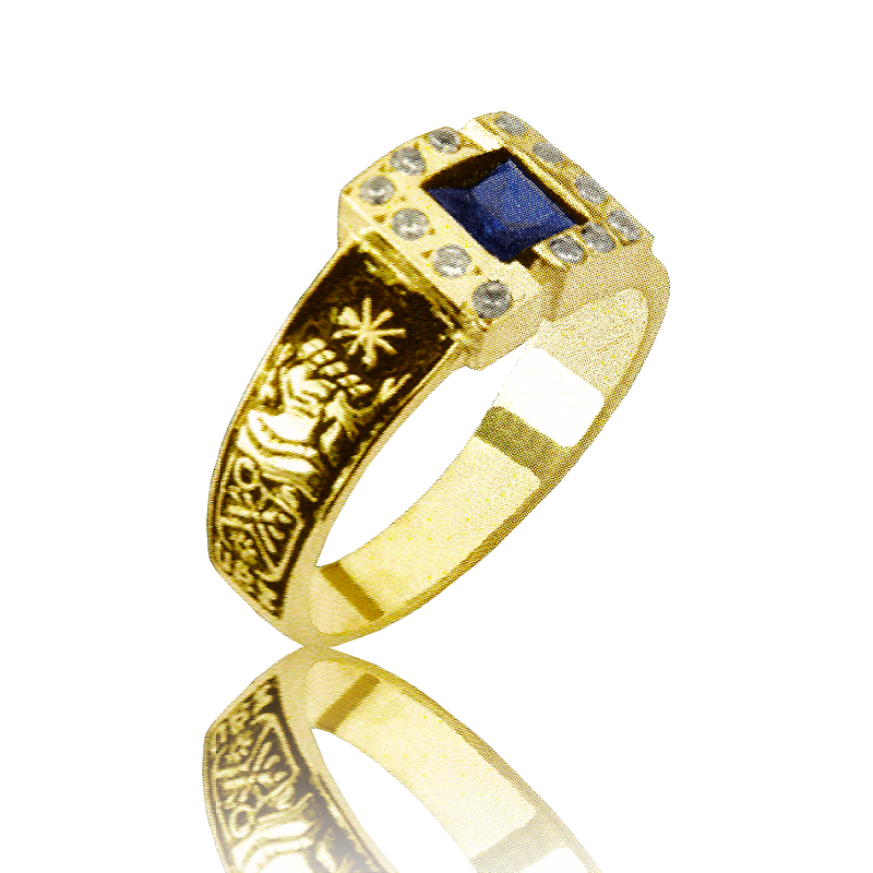 Gold graduation ring