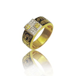 Gold graduation ring