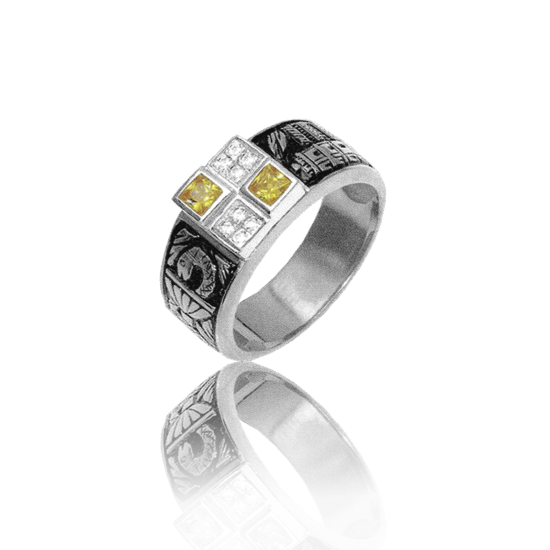 Gold graduation ring