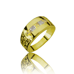 Gold graduation ring