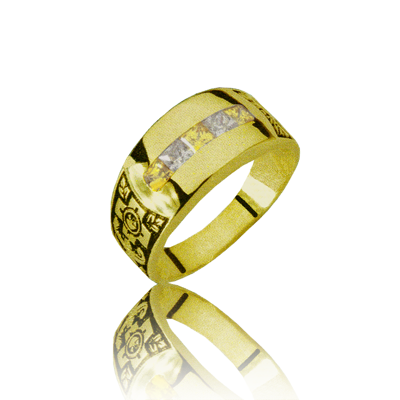 Gold graduation ring