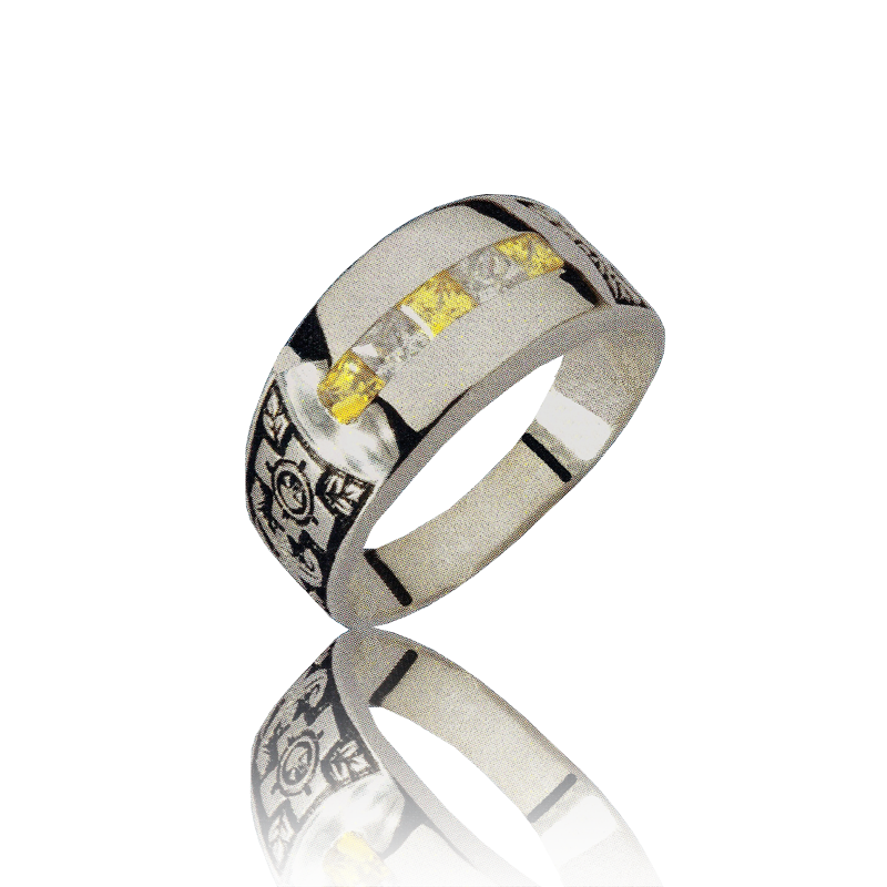 Gold graduation ring
