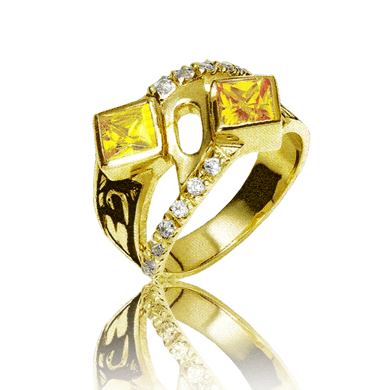 Gold graduation ring
