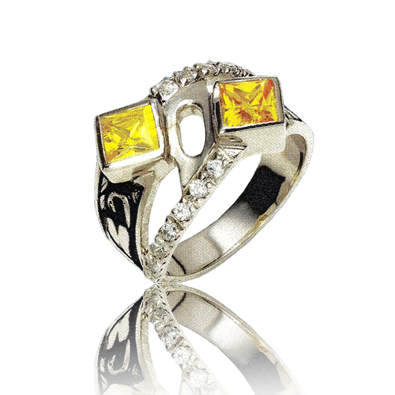 Gold graduation ring
