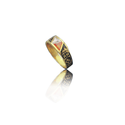 Gold graduation ring
