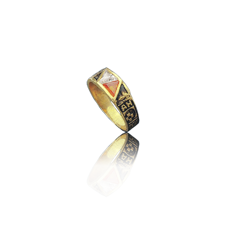 Gold graduation ring