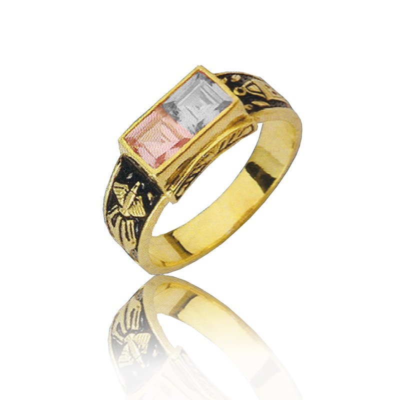 Gold graduation ring
