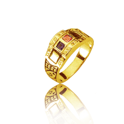 Gold graduation ring