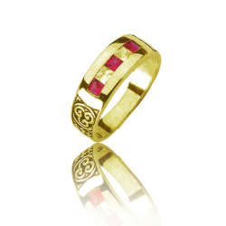 Gold graduation ring