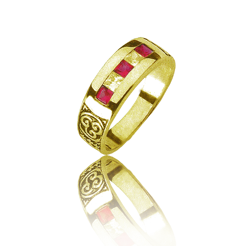 Gold graduation ring