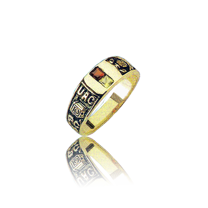 Gold graduation ring