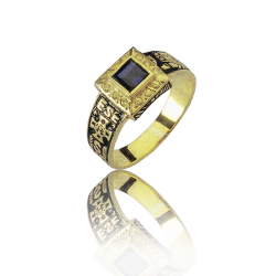 Gold graduation ring
