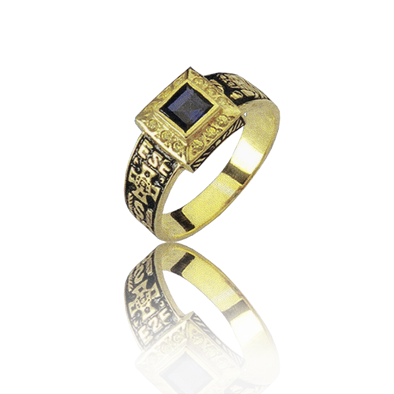 Gold graduation ring
