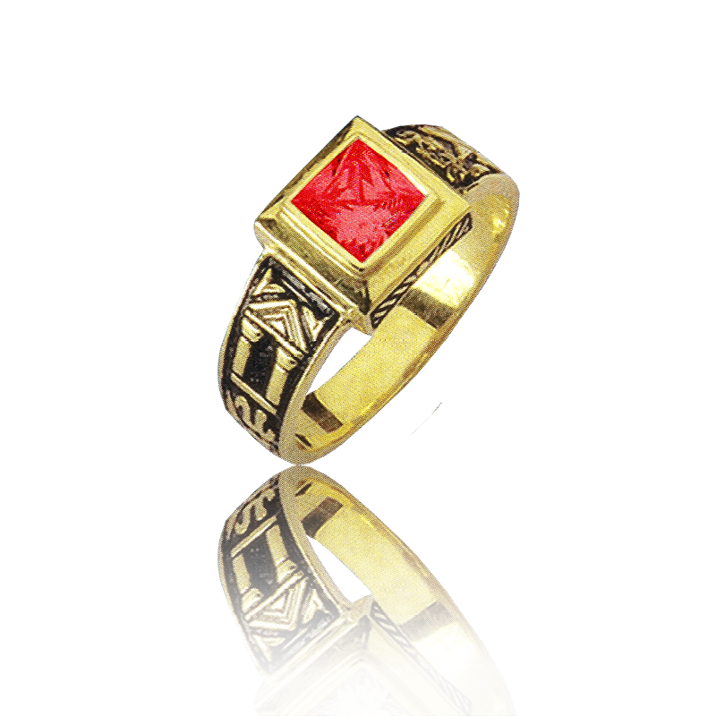 Gold graduation ring