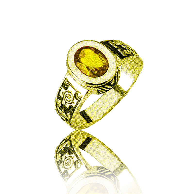 Gold graduation ring