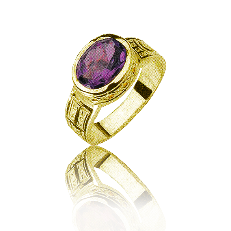 Gold graduation ring