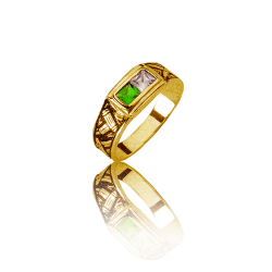 Gold graduation ring
