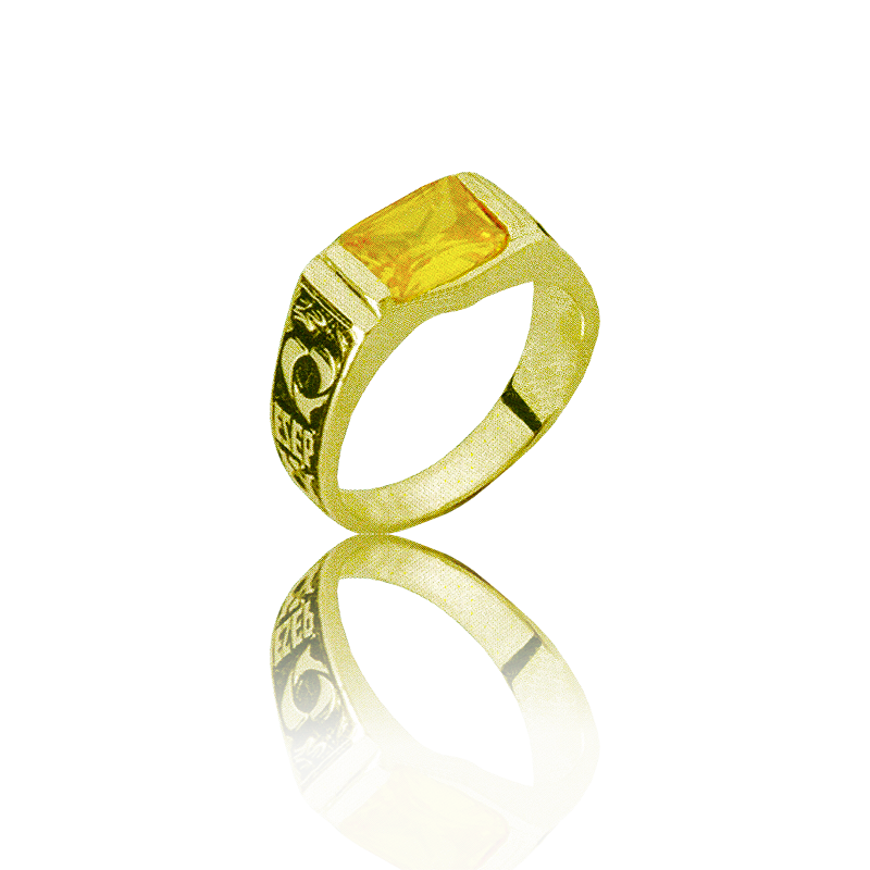 Gold graduation ring