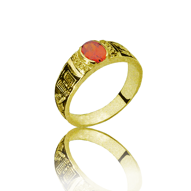 Gold graduation ring