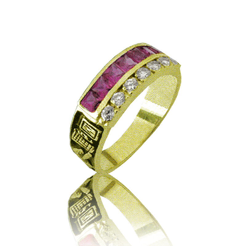 Gold graduation ring