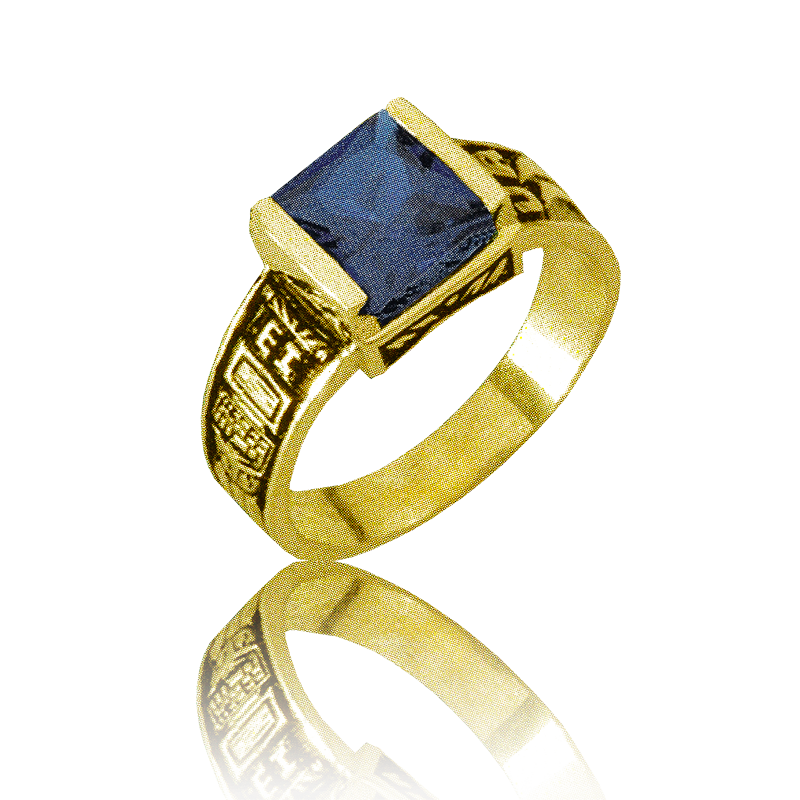 Gold graduation ring