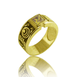 Gold graduation ring