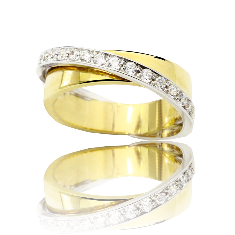 Bicolor gold ring