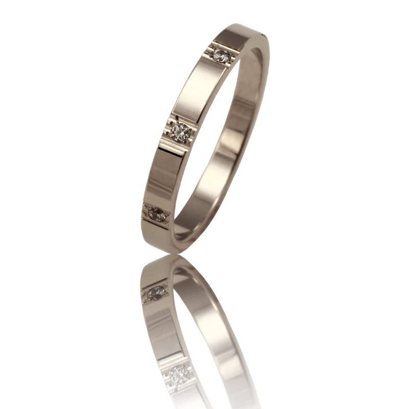 Aliança ouro branco