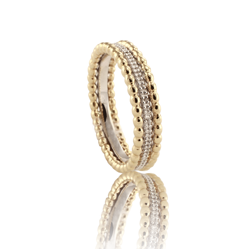 Aliança ouro bicolor