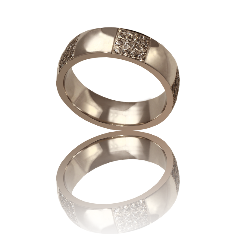 Aliança ouro branco